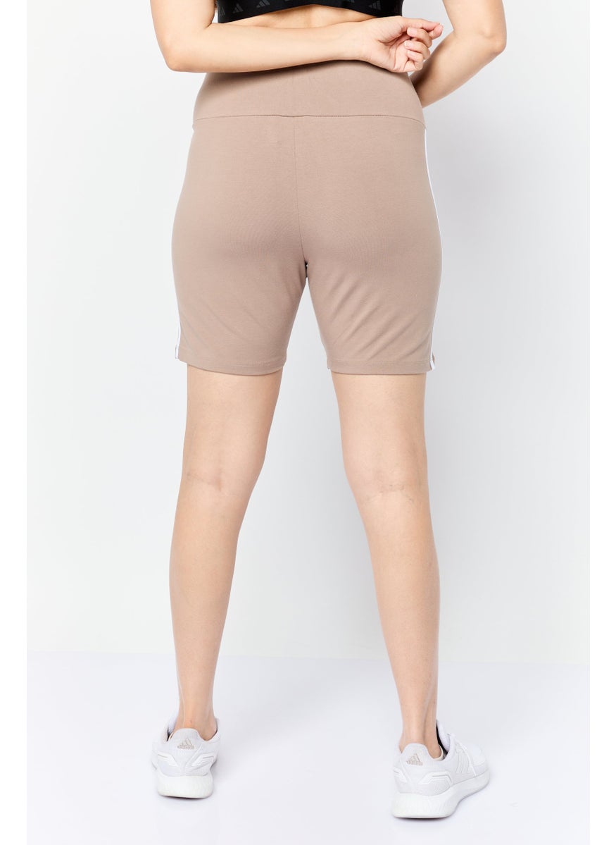 adidas Originals Women Sportswear Fit Pull On Training Short, Taupe  - Image 4