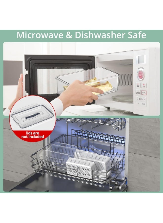 كيتشينو مجموعة حاويات تخزين الطعام في الثلاجة مع اغطية ومصفاة من البلاستيك لحفظ المنتجات الطازجة والخضروات والفواكه واللحوم، حافظات بلاستيكية خالية من BPA - Image 5