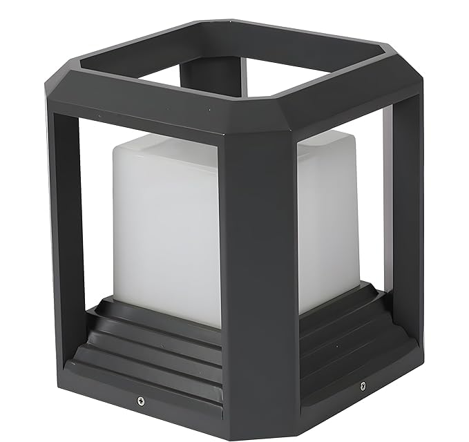 kinis Classic Cube Gate Pillar Light for Outdoor Waterproof Gate Light for Home gateGate Lamps for Outdoor WaterproofGate Pillar Lights for Outdoor for Boundaries Pack of 1 Bulb Not Included - Image 3
