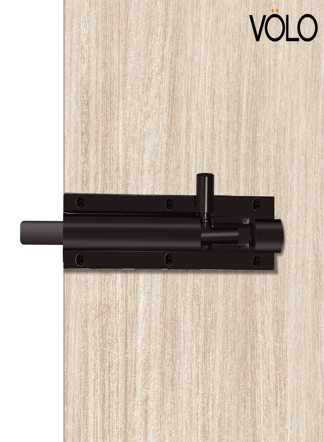 Volo Aluminium Tower Bolt - Door Latch/Kundi/Chitakni/Chitkini for Doors & Windows (Pack of 2 Pieces) (Tower (6 Inch) Dark Brown) - Image 4
