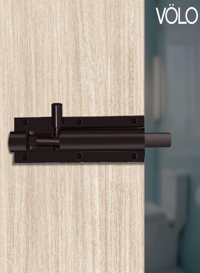 Volo Aluminium Tower Bolt - Door Latch/Kundi/Chitakni/Chitkini for Doors & Windows (Pack of 2 Pieces) (Tower (6 Inch) Dark Brown) - Image 5