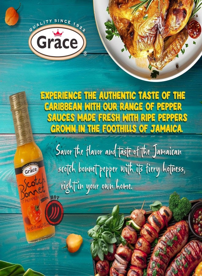 Grace صلصة الفلفل الحار غريس يلو سكوتش بونيت 4.8 أونصة - عبوتين - صلصة حارة كاريبية أصلية - صلصة فلفل سكوتش بونيت جامايكية - Image 4