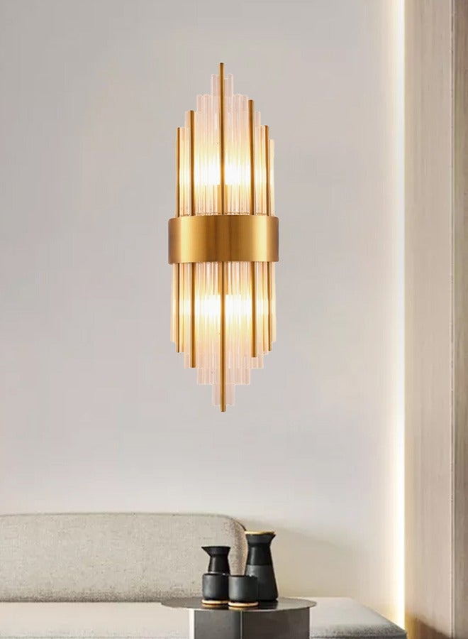 تارجت مصباح حائط كريستال ذهبي حديث - Image 1