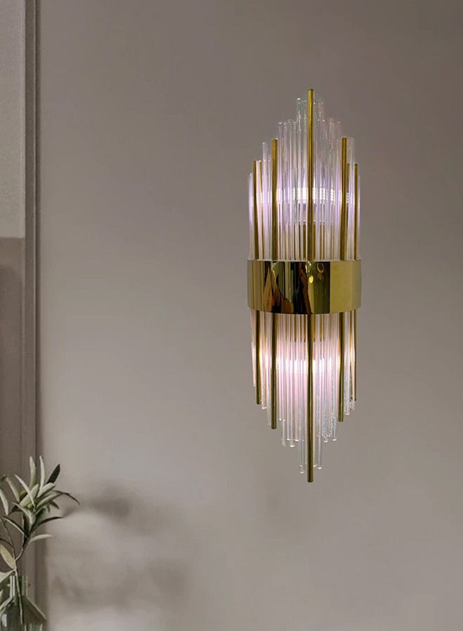 تارجت مصباح حائط كريستال ذهبي حديث - Image 3