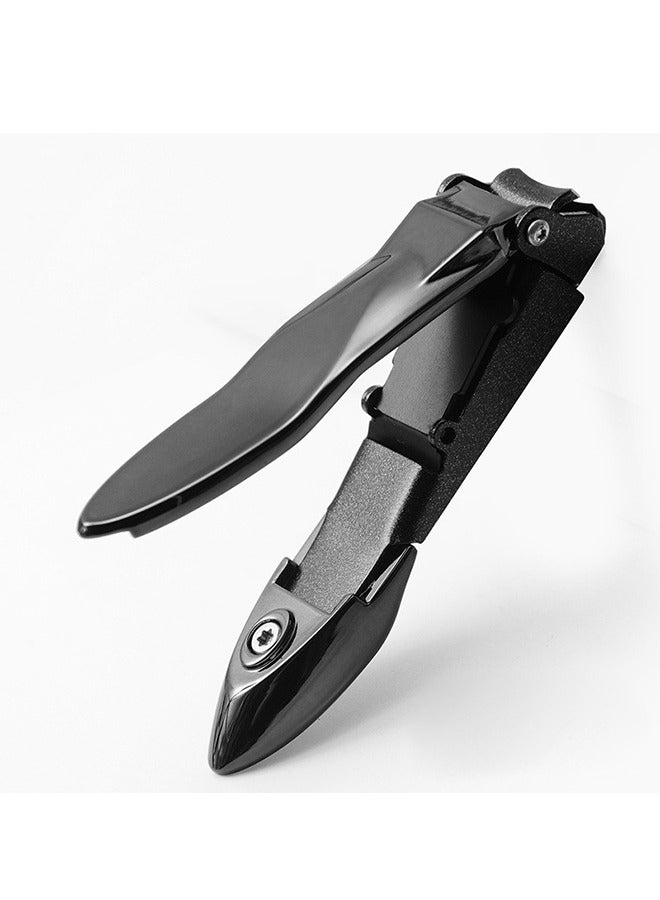 KLIPP Nail Clippers for Men with Catcher - Razor-Sharp Heavy Duty Self-Collecting Nail Cutters with Ergonomic Lever Keep Fingernails and Toenails Impeccably Manicured - Includes Ziplock Pouch - Image 1