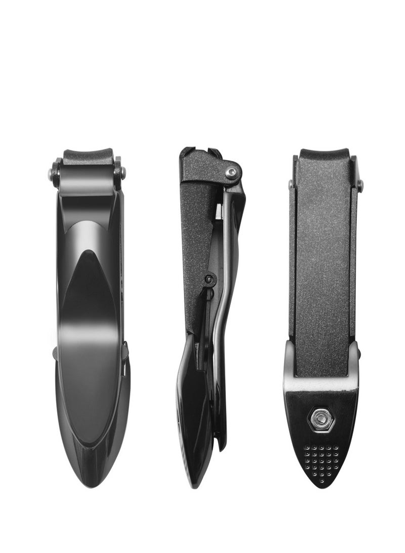KLIPP Nail Clippers for Men with Catcher - Razor-Sharp Heavy Duty Self-Collecting Nail Cutters with Ergonomic Lever Keep Fingernails and Toenails Impeccably Manicured - Includes Ziplock Pouch - Image 2