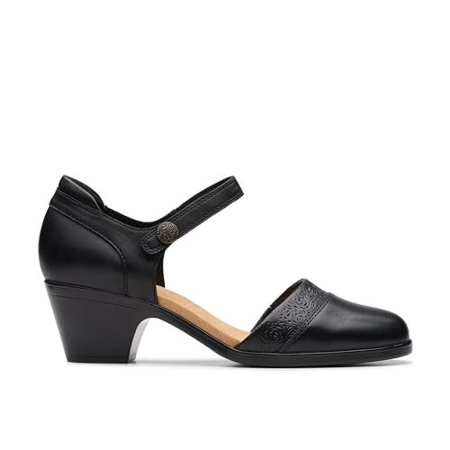 clarks حذاء كلاركس النسائي إميلي 2 كيترا، جلد أسود، 6.5 - Image 2