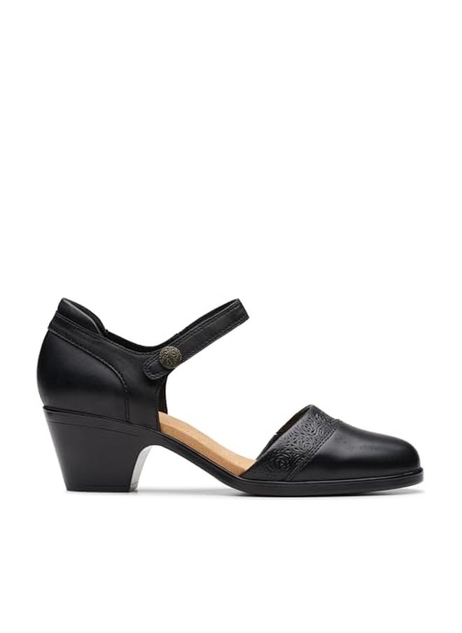 clarks حذاء كلاركس النسائي إميلي 2 كيترا، جلد أسود، 6.5 - Image 1