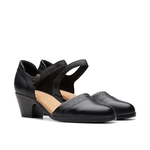 clarks حذاء كلاركس النسائي إميلي 2 كيترا، جلد أسود، 6.5 - Image 5