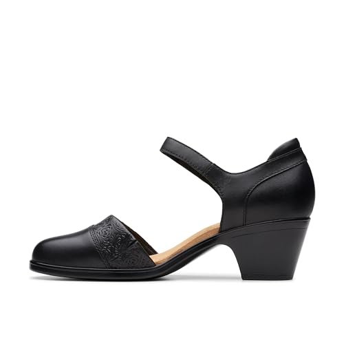 clarks حذاء كلاركس النسائي إميلي 2 كيترا، جلد أسود، 6.5 - Image 3