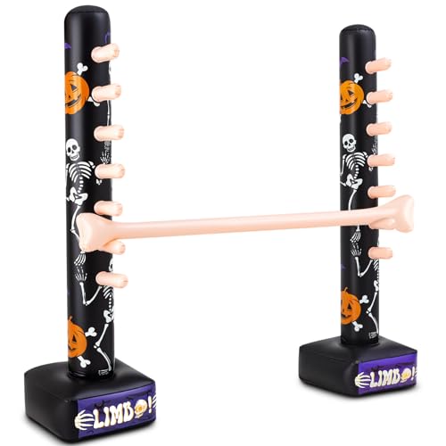 Threan Halloween Party Games Inflatable Limbo Game for Adults Easy Spooky Limbo Carnival Game Enhance Family Bonding for Indoor Outdoor Birthday Halloween Party Games Picnic Pool - Image 1