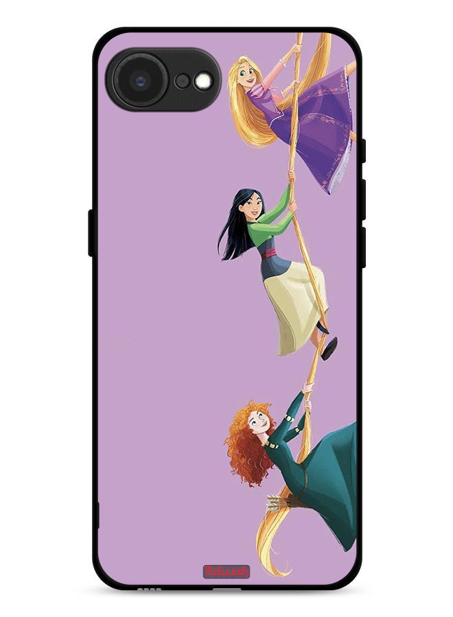 Tolwak Apple iPhone 16e Protective Case Cover Girls Climbing Art - Image 1