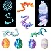 UXBSTM 6 Pack Officially Licensed 3D Printed Dragon with Egg Set Prefilled Easter Eggs with Toys Easter Gift 3D Printed Animals Collection Easter Basket Essentials Easter Basket Stuffers - Image 2