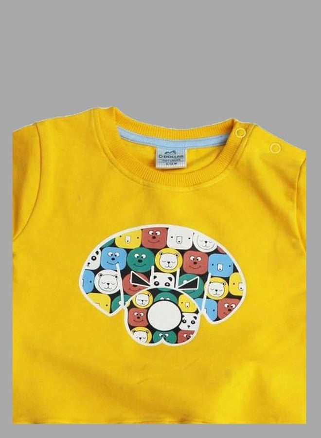 Dollar Junior Tiny Crews Baby Boys Casual T-Shirt Pant Set (KWRN10022_12-18M) Multicolour - Image 3