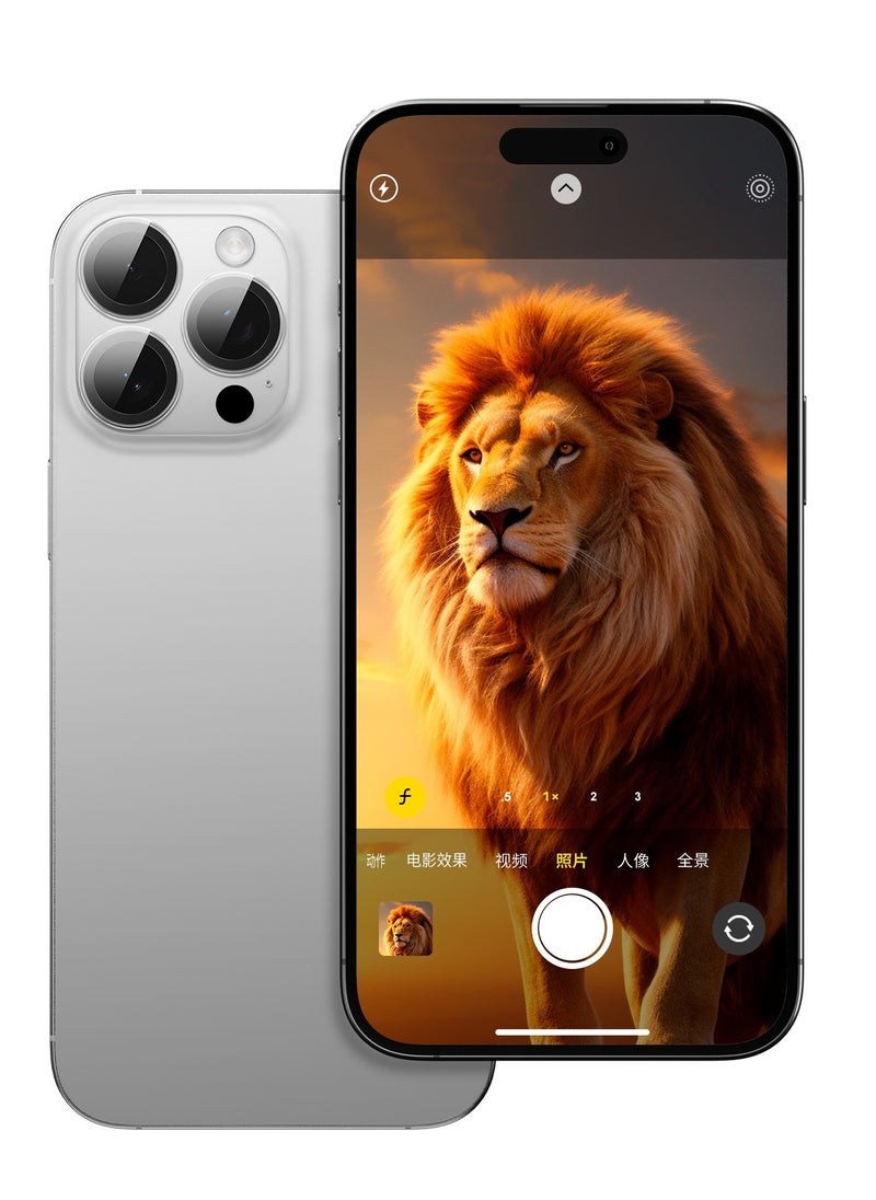 GREEN LION 4 In 1 Defender Pack for iPhone 16 Pro Max/ Anti-Shock Case / Nano HD Back Film / Camera Lens Film / 3D Pet HD Glass - Silver  - Image 3
