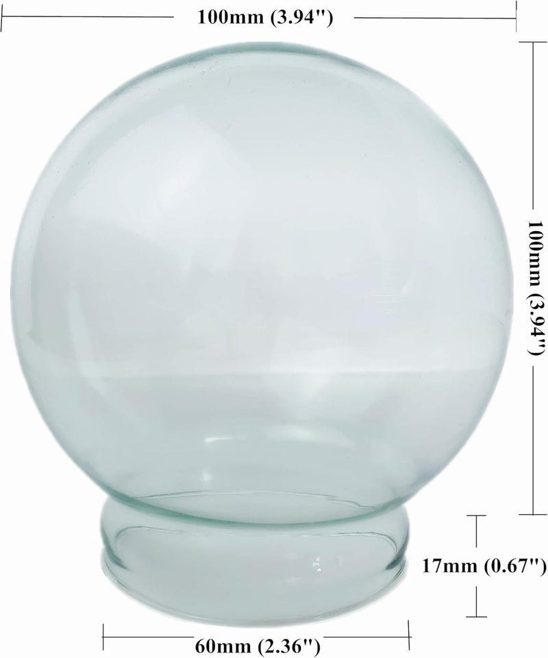 Youda DIY Empty Glass Snow Globe Kit - Water Snow Globe Accessories (D100mm) - Image 4