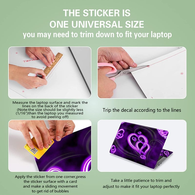ICOLOR 11.6 12.1 13 13.3 14 15 15.4 15.6 inches Netbook Laptop Skin Sticker Reusable Protector Cover Case for 11.6 to 15.6 Inch Apple Acer Leonovo Sony Asus Toshiba Hp Samsung Dell - Image 3
