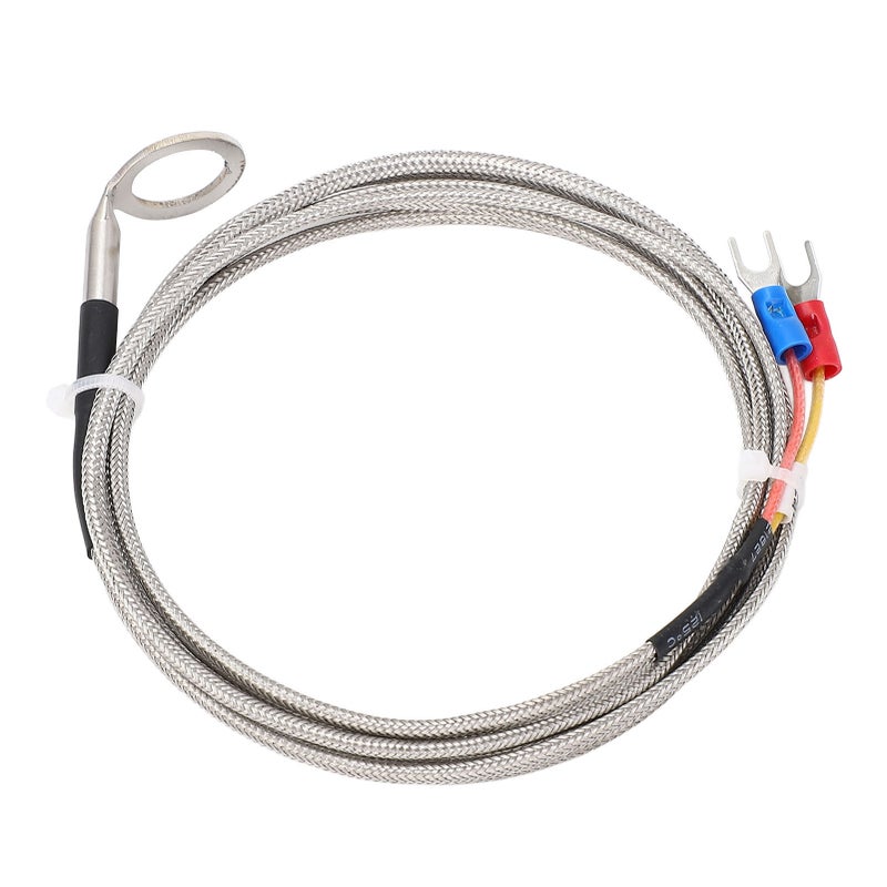 K Type Temperature Sensor Thermocouple Stainless Steel for Automotive Engine CHT Measurement with 14mm ID Washer 1m - Image 2