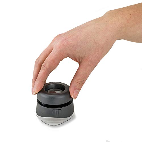 Carson LED VersaLoupe 10x LED Lighted Focusing Loupe Magnifier (LH-50), Black/Clear - Image 4