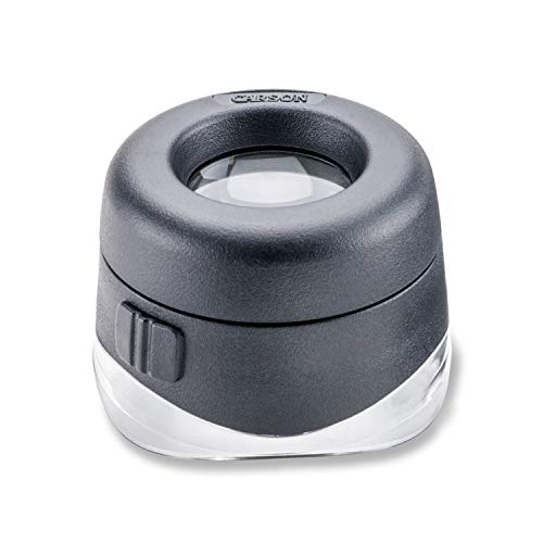 Carson LED VersaLoupe 10x LED Lighted Focusing Loupe Magnifier (LH-50), Black/Clear - Image 1