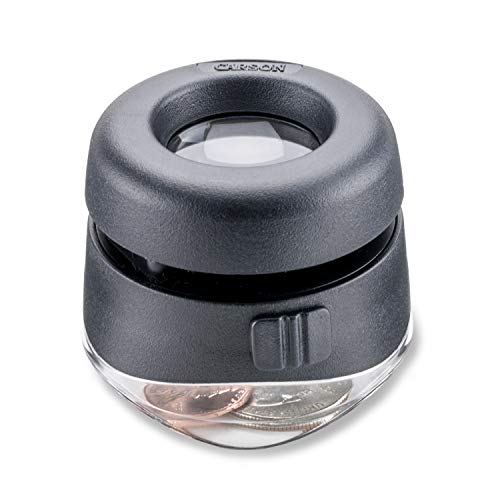 Carson LED VersaLoupe 10x LED Lighted Focusing Loupe Magnifier (LH-50), Black/Clear - Image 5