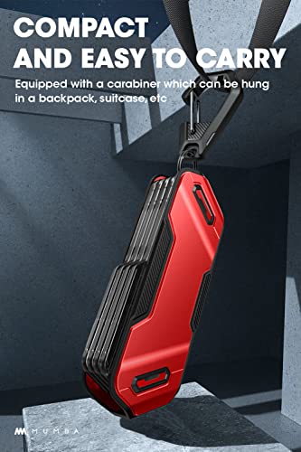 Mumba 12 Game Card Case for Nintendo Switch Game Cards, Portable and Exquisite Protective Hard Shell with 4 Layer Rotatable Holder for Nintendo Switch 2/Switch/Switch OLED/Lite (Ruddy) - Image 4
