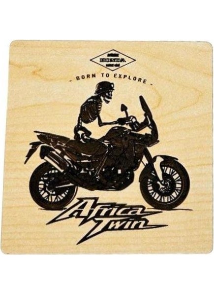 Dalyan Wooden Africa Twin Square Coaster  - Image 1