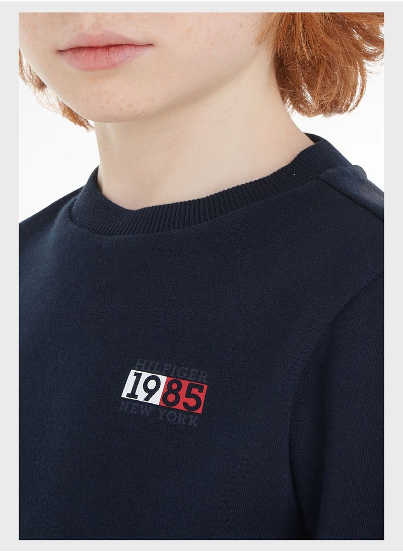 TOMMY HILFIGER - Youth Monogram Sweatshirt - Image 1