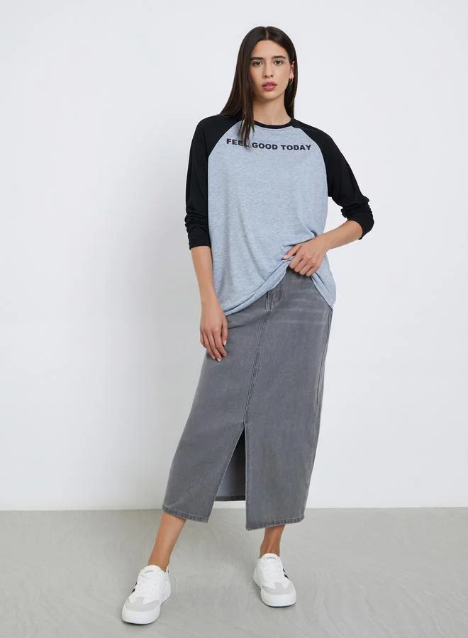 Styli Styli Women Color Block Oversized T-Shirt