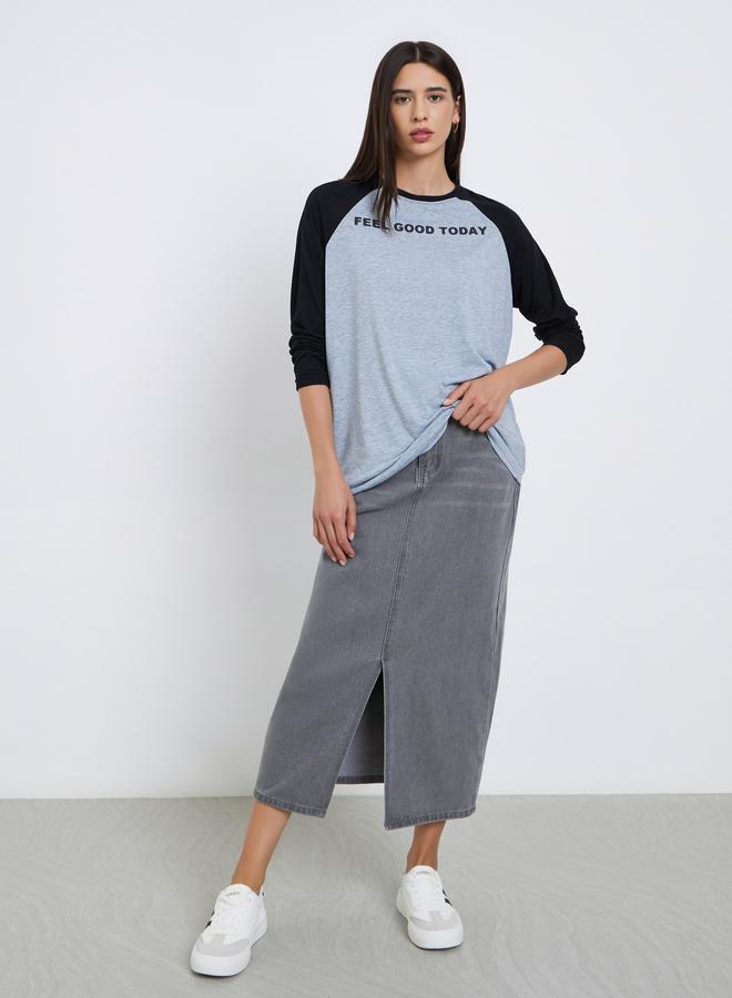 Styli Women Color Block Oversized T-Shirt - Image 2