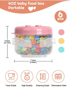 URbazaar 6 PCS Baby Food Containers Stackable Baby Food Storage Containers with Lids,Baby Food Jars for Snack,Puree,Freezer Safe,Easy Storage&Freshness,Microwavable,BPA Free  - Image 3