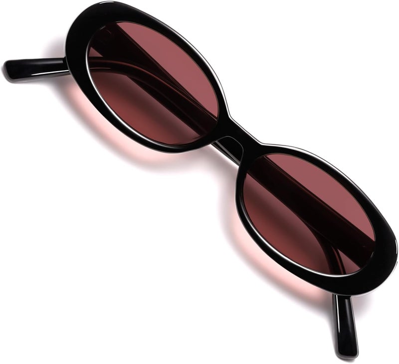 VANLINKER Polarized Retro Oval Sunglasses for Women and Men Small 90s Style VL9580 - Image 1