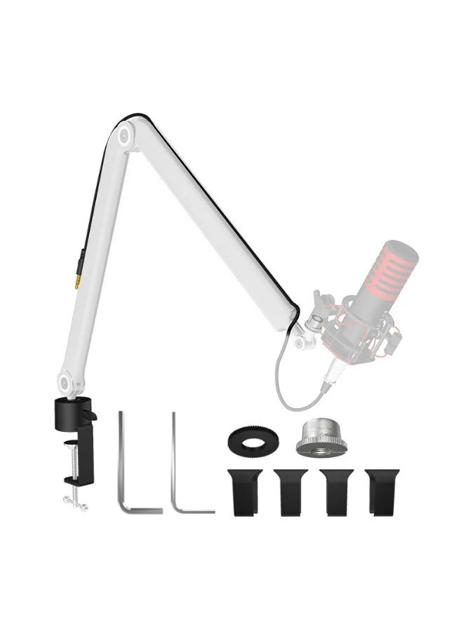 ZFSZ Professional Heavy-Duty Microphone Boom Arm, Desk-Mounted Scissor Suspension Stand with Cable Management and C-Clamp, 5/8" Screw Adapter for Studio Recording, Streaming & Gaming - Image 1