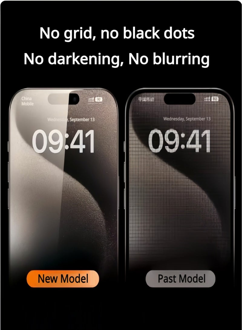 iPhone 15/16 Plus Privacy Screen Protector 6.7 Inch With a Webcam Cover Power-Grade Protection Scratch Resistant, Anti-Fingerprint, Bubble Free, 9H Tempered Glass Film For iPhone 15/16 Plus -2Pack Clear,iPhone15/16 All Models - Image 5