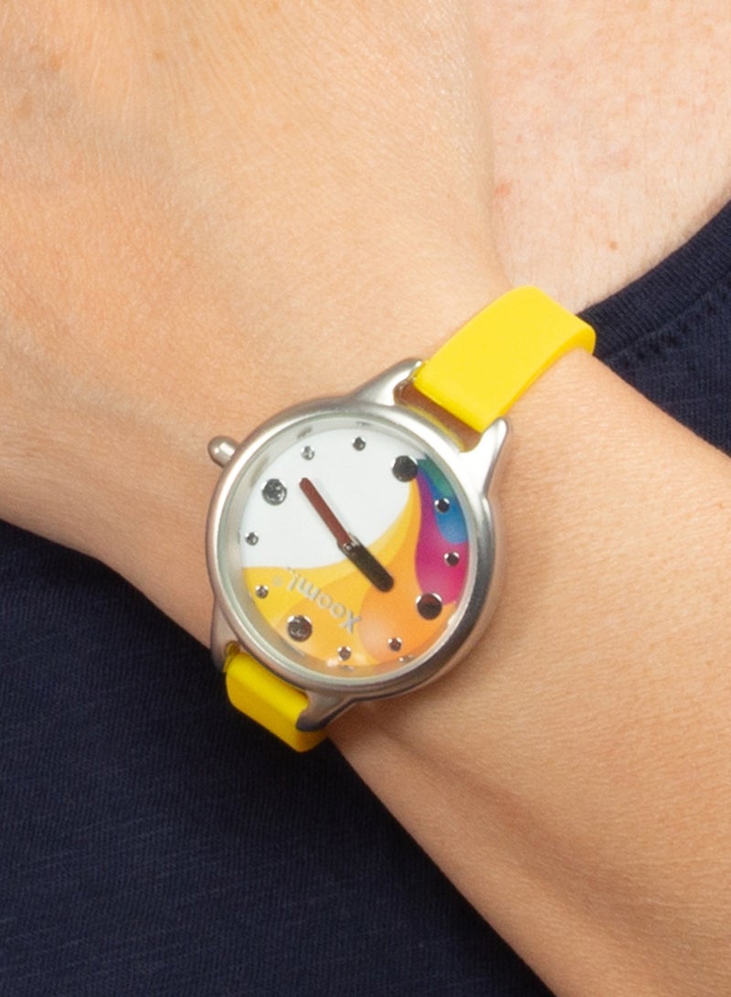 Xoom Women's Wristwatch, 3 ATM Waterproof, Stainless Steel Case, Silicon Strap, Durable - Image 2