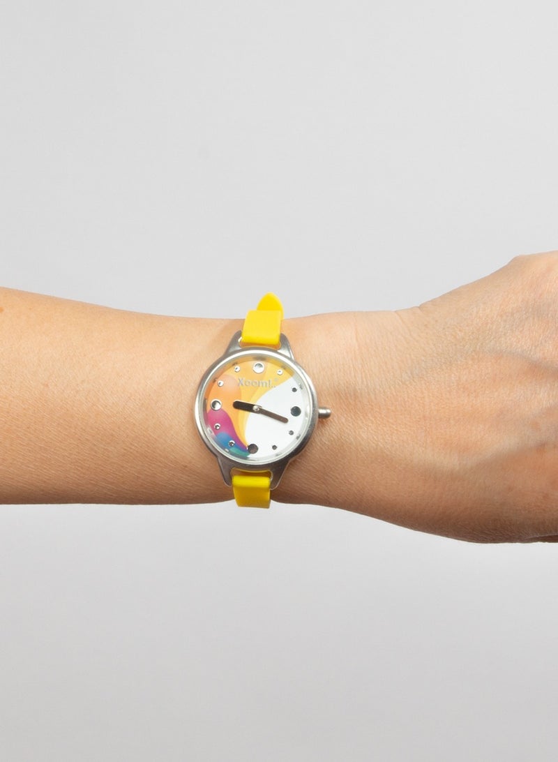 Xoom Women's Wristwatch, 3 ATM Waterproof, Stainless Steel Case, Silicon Strap, Durable - Image 4