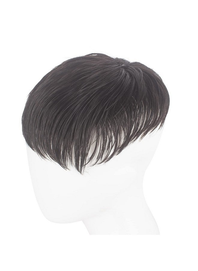 ويكين شعر مستعار قصير للرجال شعر مستعار علوي مشبك في وصلات شعر التاج قطعة شعر رجالي لتغطية فقدان الشعر الأبيض ملابس يومية - Image 1