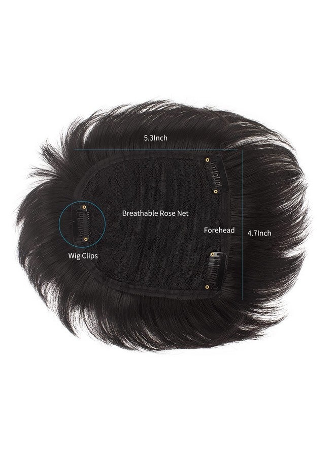 ويكين شعر مستعار قصير للرجال شعر مستعار علوي مشبك في وصلات شعر التاج قطعة شعر رجالي لتغطية فقدان الشعر الأبيض ملابس يومية - Image 2