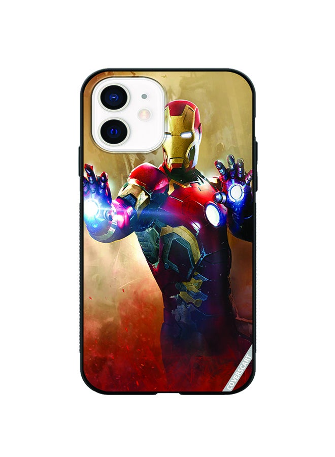 COVERSCART Protective Case Cover For Apple iPhone 12 Iron Man In Position Design Multicolour
