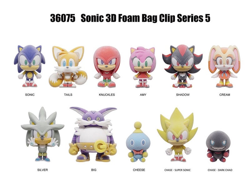 Monogram: Sonic 3D Foam Bag Clip Series 5 Flocked - Sonic the Hedgehog - Image 2