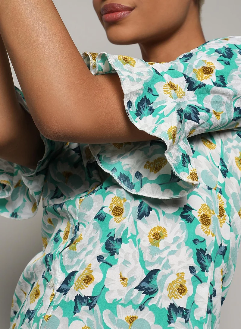 PINACOLADA Floral Ruffle Mini Dress