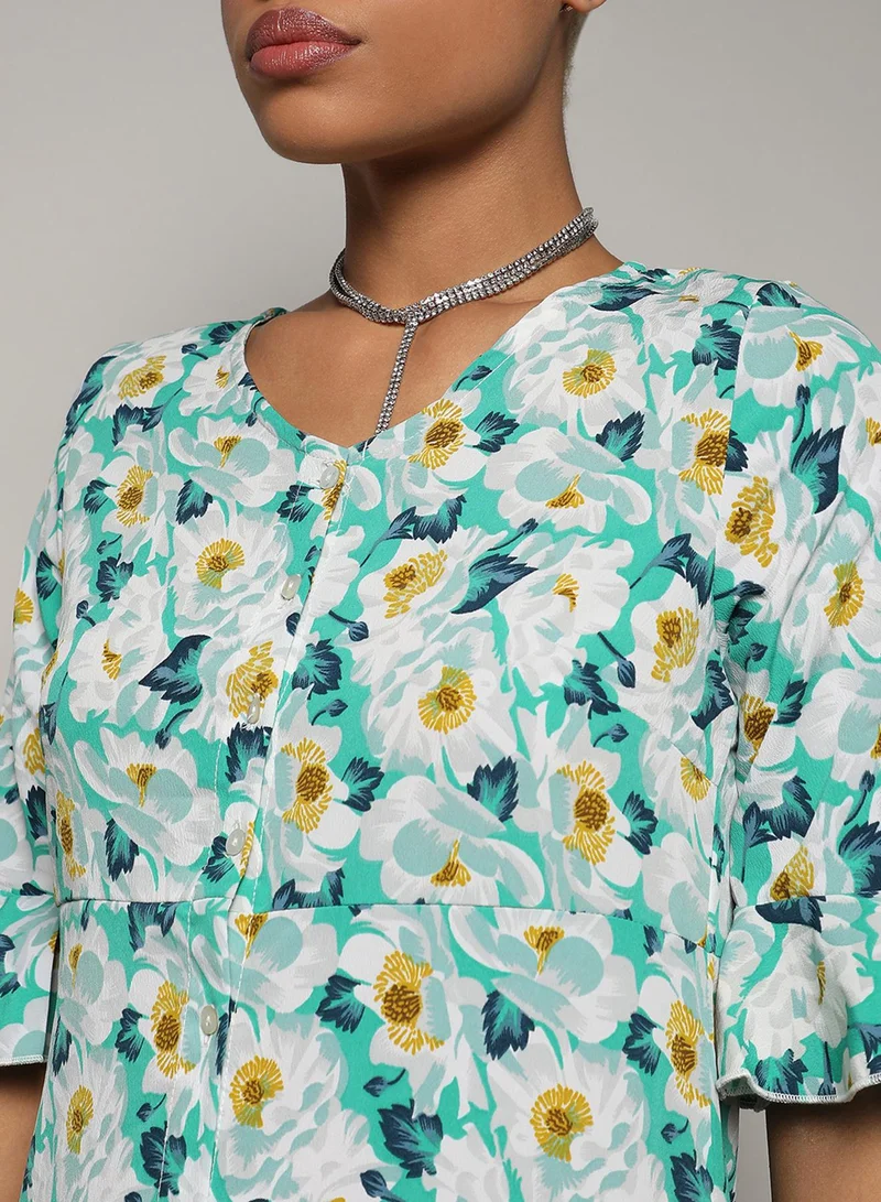 PINACOLADA Floral Ruffle Mini Dress