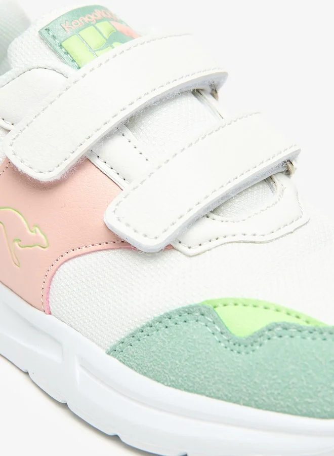 kangaROOS Girls' Panelled Lightweight Sports Shoes with Hook and Loop Closure