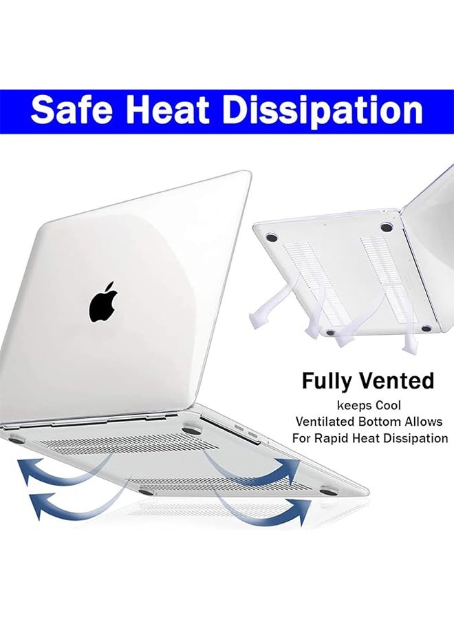 HAVEN Case Compatible with MacBook Air 13 inch Case 2025 2024 2023 2022 M4 A3240 M3 A3113 M2 A2681 Plastic Hard Shell + TPU Keyboard Skin Cover for MacBook Air 13.6 inch Case, Crystal Clear - Image 4