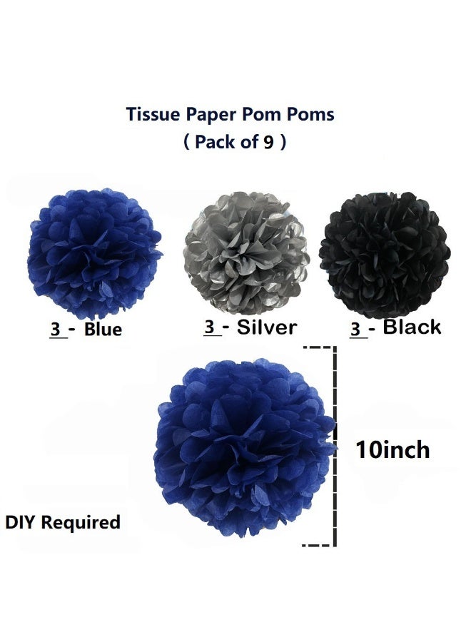 general Birthday Decorations Men Blue Birthday Party Decorations for Men Women Boys Grils, Happy Birthday Balloons for Party Decor Suit For 16th 20th 25th 30th 35th 40th 50th 60th 70th - Image 4