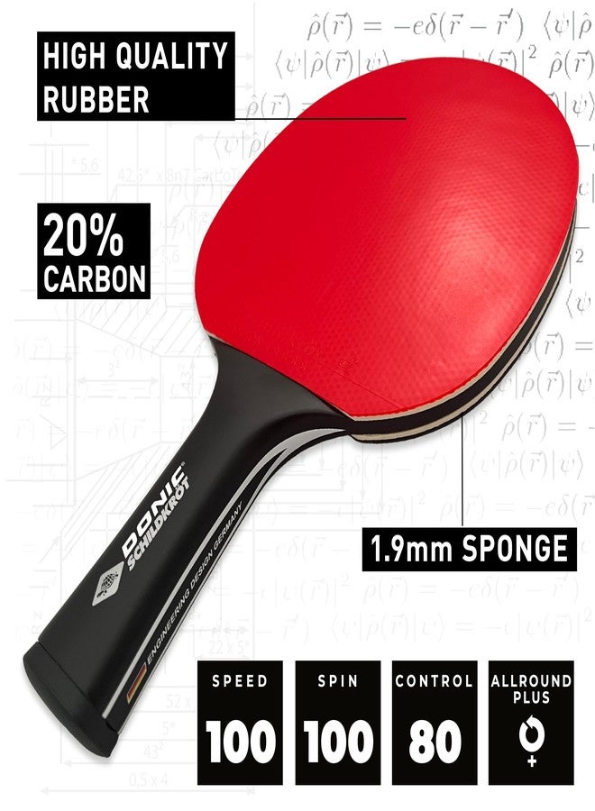 Schildkröt Wood DONIC Carbotec 900 All-Rounder Table Tennis Bat, Colour - Black/White, Weight - 85 Grams - Image 1
