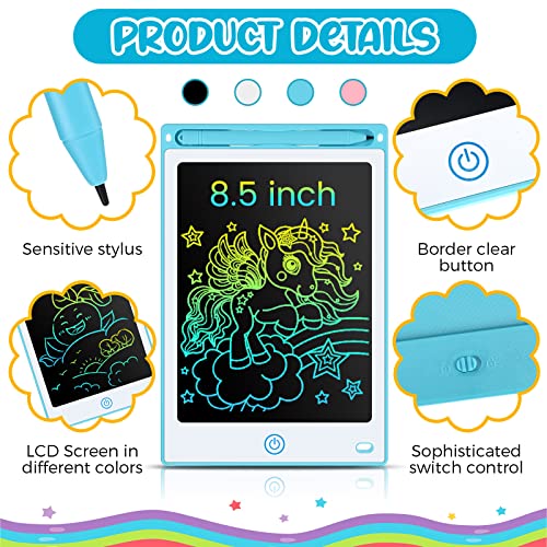 Epakh 16 PCS LCD Writing Tablet for Kids 85 Inch Reusable Writing Board Drawing Doodle Pad Gift for Girl Boy Toddlers Back to School Birthday Party FavorsBlack White Light Blue Light Red - Image 5
