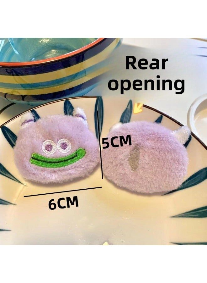 Cute Plush Monster Cartoon Hair Monster Bag Scarf Shoes And Socks Accessories Accessories Girl Doll Funny Accessories-Color:Little Purple Monster  - Image 1