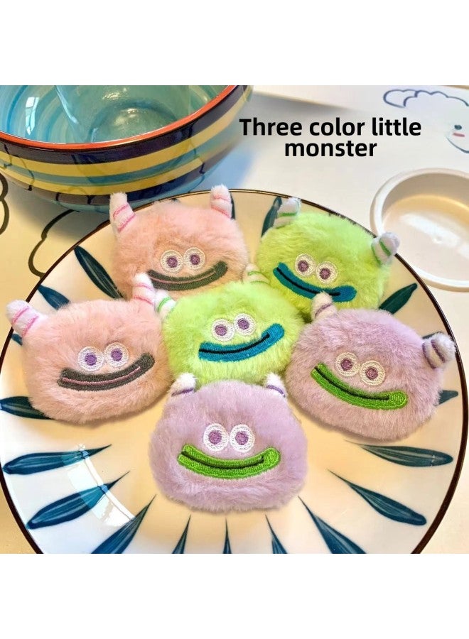 Cute Plush Monster Cartoon Hair Monster Bag Scarf Shoes And Socks Accessories Accessories Girl Doll Funny Accessories-Color:Little Purple Monster  - Image 2