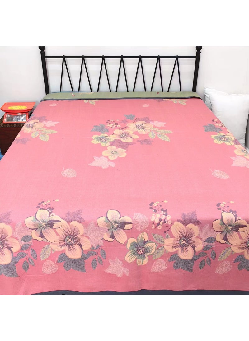 Generic - Wholesale Cotton Towel Blanket Soy Fiber Pink Flower 230*250 - Image 1